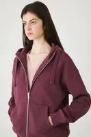 Mikina Medicine dámská, fialová barva, s kapucí, hladká