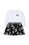 Dívčí šaty Karl Lagerfeld černá barva, mini, Z30659