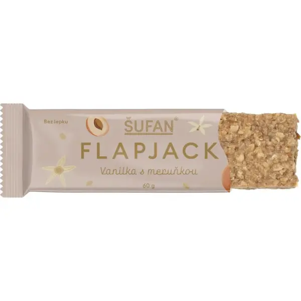 Šufan Flapjack tyčinka bez lepku příchuť Vanilla with apricot 60 g