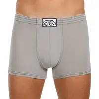 Styx Pánské boxerky klasická guma světle šedé (Q1062) M
