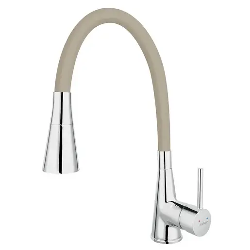 Drezová batéria Novaservis so silikónovým ramienkom béžová/chrom 70720,0BE