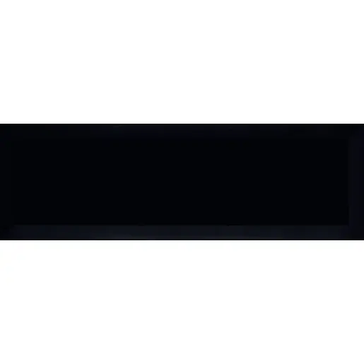 Obklad Ribesalbes Chic Colors negro bisiel 10x30 cm mat CHICC1417