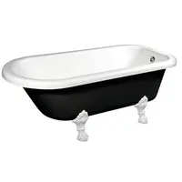 Polysan Foxtrot voľne stojaca vaňa 170x75 cm akrylát ľavá aj pravá čierna/nohy biele 72962