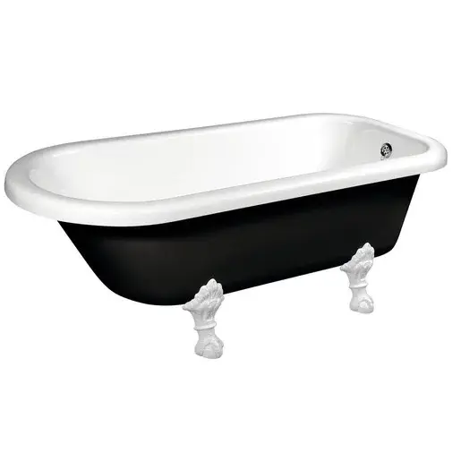 Polysan Foxtrot voľne stojaca vaňa 170x75 cm akrylát ľavá aj pravá čierna/nohy biele 72962