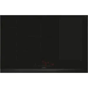 Indukčná varná doska Siemens 80 cm čierna, inštalácia na pracovnú dosku s rámčekom EX875HVC1E