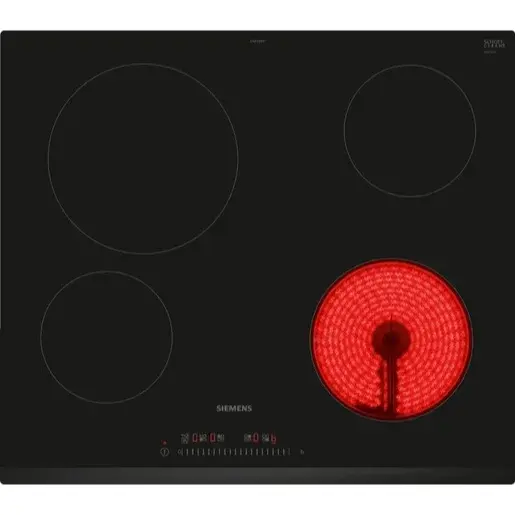 Elektrická varná doska Siemens 60 cm inštalácia na pracovnú dosku bez rámčeka ET631FEN1E