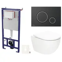 Závesný WC set do ľahkých stien / predstenová SAT Fusion SIKOSSTORFU78