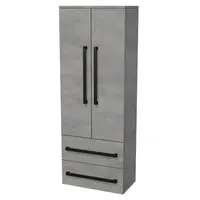 Kúpeľňová skrinka vysoká SAT Cube Way 60x163x33 cm betón CUBE3CHV60BE