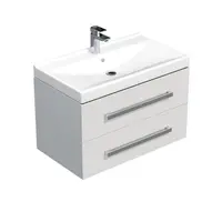 Kúpeľňová skrinka s umývadlom SAT Cube Way 80x53x46 cm biely lesk CUBE46802BIVER