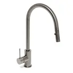 Drezová batéria SAT Aurum s vyťahovacou spŕškou, 2 prúdy brúsený gun metal SATBAUR286BGM