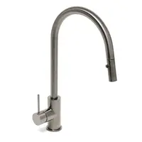 Drezová batéria SAT Aurum s vyťahovacou spŕškou, 2 prúdy brúsený gun metal SATBAUR286BGM