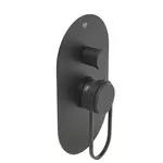 Sprchová a vaňová batéria SAT Fusion vrátane podomietkového telesa matná čierna SATBSFU215KPCC