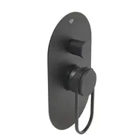 Sprchová a vaňová batéria SAT Fusion vrátane podomietkového telesa matná čierna SATBSFU215KPCC