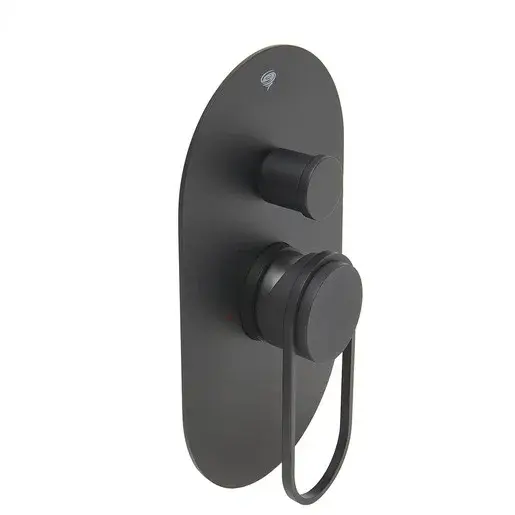 Sprchová a vaňová batéria SAT Fusion vrátane podomietkového telesa matná čierna SATBSFU215KPCC