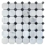 Kamenná mozaika Premium Mosaic Stone calacatta 30x30 cm leštěná STMOSOCTACA