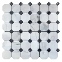 Kamenná mozaika Premium Mosaic Stone calacatta 30x30 cm leštěná STMOSOCTACA
