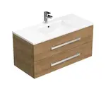 Kúpeľňová skrinka s umývadlom SAT Cube Way 100x53x46 cm Hickory dub CUBE461002DHMOD