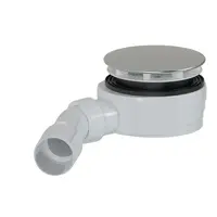 Sifón k sprchovej vaničke SAT Project 90 mm nerez plast SATESLIM90CR