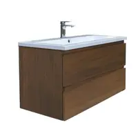 Kúpeľňová skrinka s umývadlom SAT B-Way 99x50x45 cm matný orech BWAY2100NUTU