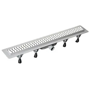 Sprchový žľab Polysan 76 cm polypropylén šedá lesk vlnky 71677