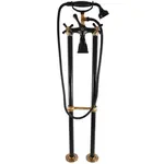 Vaňová batéria RAV Slezák MORAVA so sprchovacím setom 150 mm čierna / stará mosadz MK150.5/2CMATSM