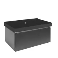 Kúpeľňová skrinka s umývadlom SAT Feel 80x30x46 cm v antracitovej farbe mat SATFEEL80ANTU1MB