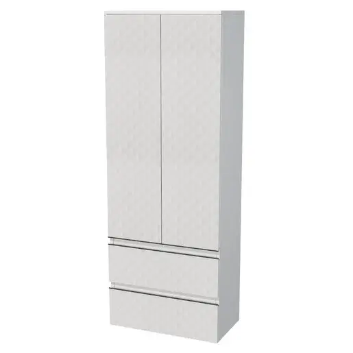 Kúpeľňová skrinka vysoká SAT Cube Way 60x163x33 cm biela mat CUBE3DV602D2ZBP