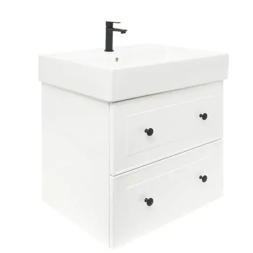 Kúpeľňová skrinka s umývadlom Naturel Forli 100x53x46 cm biela lesk FORLI100BIUSAT