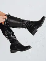 Čierne dámske čižmy Dstreet