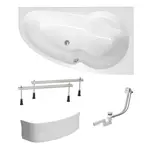 Asymetrická vaňa Laguna Luiza 160x95 cm akrylát pravá SIKOLU1600PAPNP