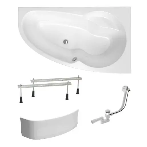 Asymetrická vaňa Laguna Luiza 160x95 cm akrylát pravá SIKOLU1600PAPNP