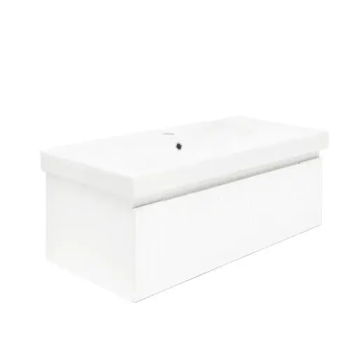 Kúpeľňová skrinka s umývadlom SAT Evolution 98x30x44,8 cm biela matná SATEVO100WMU1