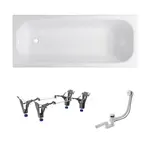 Obdĺžniková vaňa SAT Vivien 150x70 cm smaltovaná oceľ ľavá aj pravá SATVIVI150AN