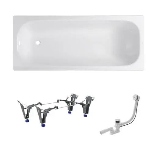 Obdĺžniková vaňa SAT Vivien 150x70 cm smaltovaná oceľ ľavá aj pravá SATVIVI150AN