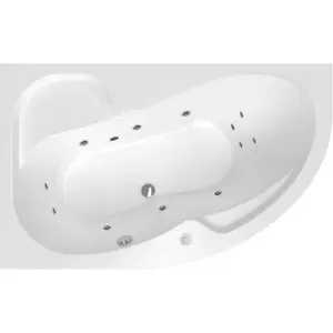 Masážna vaňa SIKO Fortuna 160x100 cm BASIC akrylát ľavá SIKOHMBFO160L