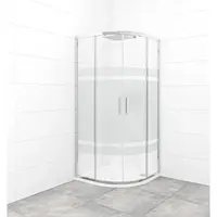 Sprchový kút čtvrtkruh 80x80 cm SAT TEX SATBKTEXS80CRS