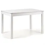 Rozkladací stôl Maurycy 118/158x75cm doska/ABS/MDF – Biely
