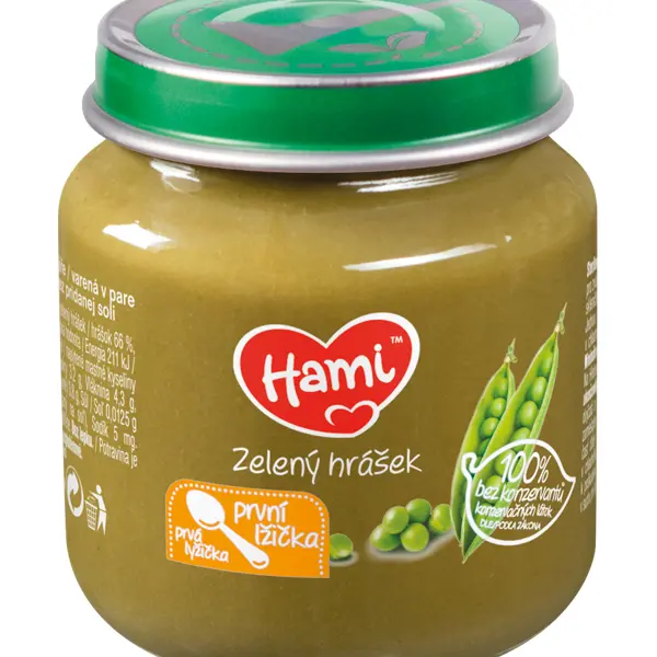 Hami První lžička Zelený hrášek 4m+ 125 g
