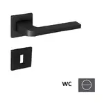 Kľučka Naturel SUPRA WC gombík (WC) čierna matná SUPRAHR5SBSWC