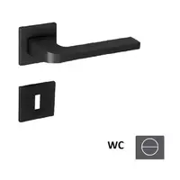 Kľučka Naturel SUPRA WC gombík (WC) čierna matná SUPRAHR5SBSWC