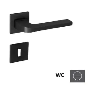 Kľučka Naturel SUPRA WC gombík (WC) čierna matná SUPRAHR5SBSWC