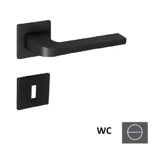 Kľučka Naturel SUPRA WC gombík (WC) čierna matná SUPRAHR5SBSWC