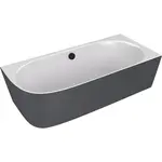 Polysan Sussi voľne stojaca vaňa 160x70 cm liaty mramor pravá biela/antracit bilá/antracit 90191R.52