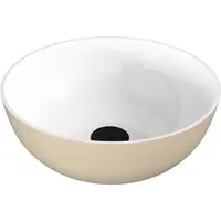 Polysan Banera umývadlo na dosku 39x39 cm bílá/béžová mat bez prepadu 14337.82