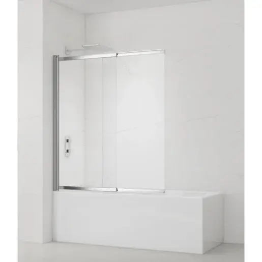 Vaňová zástena SAT Vision 140x120 cm chróm SATVZVI120CRT