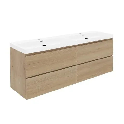 Kúpeľňová skrinka s umývadlom SAT B-Way 119x50x45 cm dub mat BWAY2120OAKU4