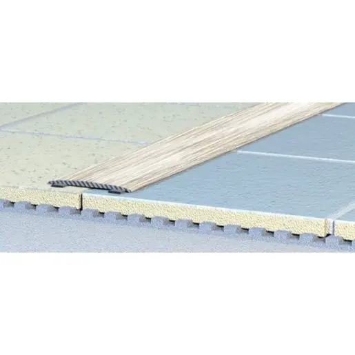 Lišta prechodová "rovná" Havos, hliník, dĺžka 270 cm, výška hrany 8 mm, LPRS3DBI270