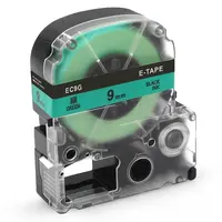 Epson LK-3GBP, SC9GW, 9mm x 9m, černý tisk / zelený podklad, kompatibilní páska