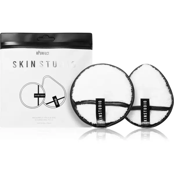 BPerfect Skin Studio Face & Eye Makeup Cleansing 2 Pads prateľné odličovacie tampóny 2 ks