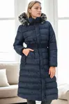 Z9779 DEWBERRY WOMEN'S COAT-NAVY BLUE